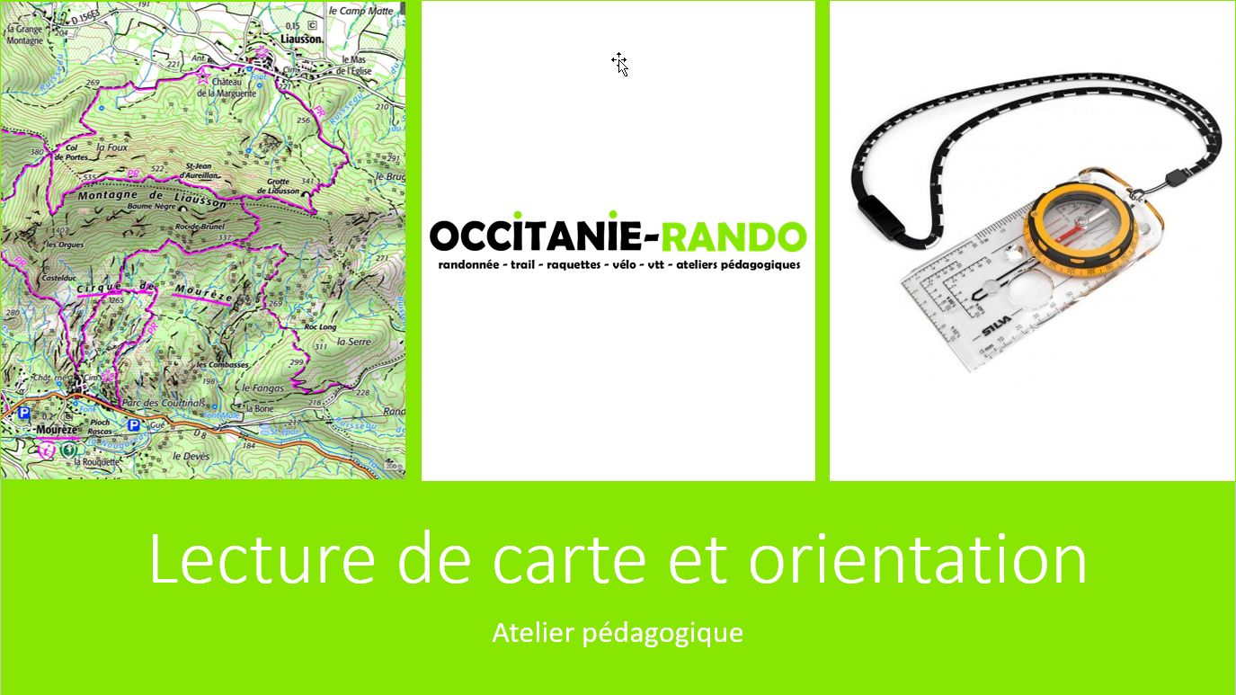 Occitanie-rando - Atelier - Lecture de carte - Orientation à la boussole - Atelier pratique