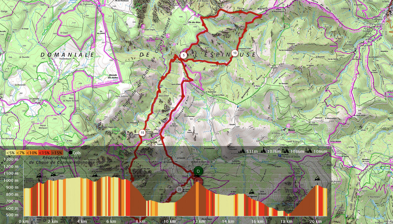Occitanie-rando - Trekking - Hérault - Caroux - Espinouse - Douch - Vallée du Vialais - Col de l'Ourtigas - Roquandouire - Caissenols