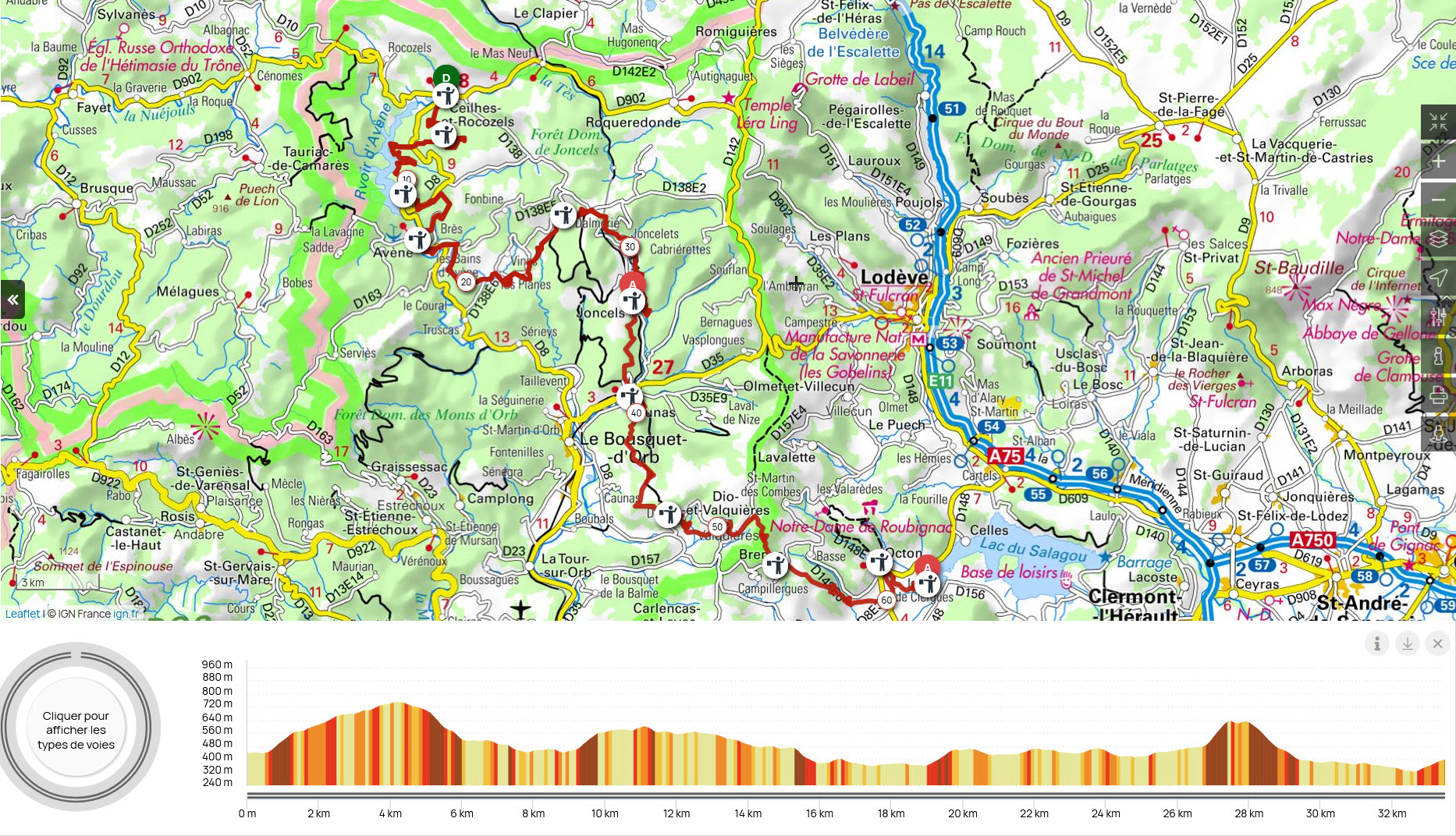 Randonnée itinérante - GR de Pays - Entre deux lacs - Avène - Grand Site Salagou - Haut-Languedoc - 3 jours